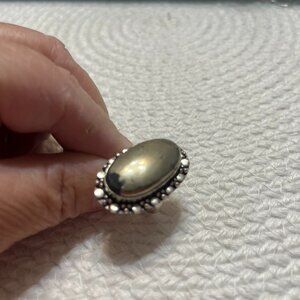 Stunning APACHE PYRITE Handmade Sterling 925 Ring Size 7.75 #443D
